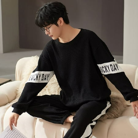 PIKADINGNIS Mens Pajamas Set Spring Autumn Leisure Elastic Waist Men Sleepwear Cotton Mens Long Sleeve Nightwear Trousers Homewear Clothes
PIKADINGNIS Mens Pajamas Set Spring Autumn Leisure Elastic Waist Men Sleepwear Cotton Mens Long Sleeve Nightwear Trousers Homewear Clothes