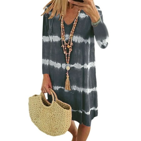 Avamo Tie Dye Print Nightgown for Women Casual Sleepwear Nightshirt Long Sleeve Stripe Pajamas Dress
Avamo Tie Dye Print Nightgown for Women Casual Sleepwear Nightshirt Long Sleeve Stripe Pajamas Dress