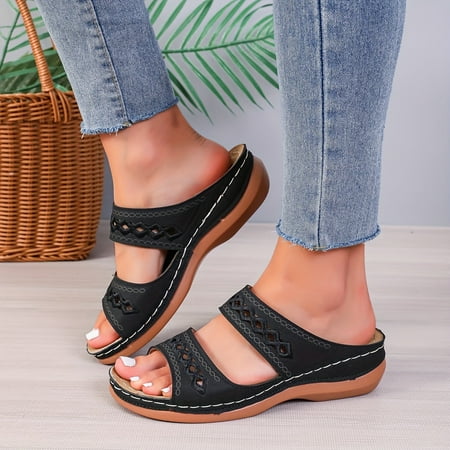 taomiluo Non-Slip Wedge Slide Sandals Women s Comfy Open Toe Double Band Shoes for Summer
taomiluo Non-Slip Wedge Slide Sandals Women s Comfy Open Toe Double Band Shoes for Summer