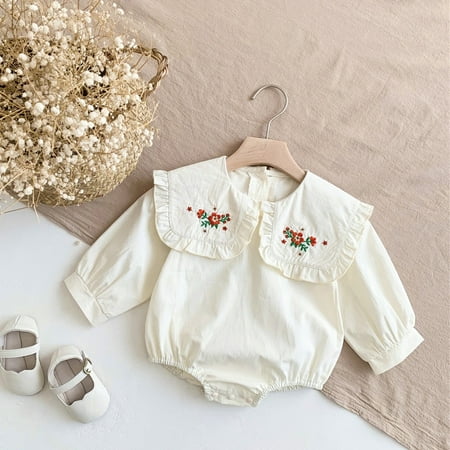 NIUREDLTD Baby Girls Print Flower Autumn Long Sleeve Cute Collar Romper Bodysuit Clothes
NIUREDLTD Baby Girls Print Flower Autumn Long Sleeve Cute Collar Romper Bodysuit Clothes