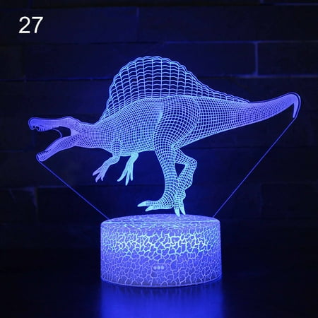 Mpeace 3D Dinosaur Illusion Night Light 7 Color LED Kid Bedroom Desk Table Light Gift
Mpeace 3D Dinosaur Illusion Night Light 7 Color LED Kid Bedroom Desk Table Light Gift
