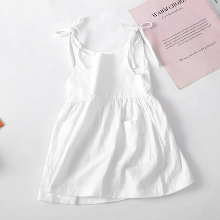 Aayomet Dresses For Girls Toddler Kids Girls Soild Cotton Pockets Sleeveless Beach Straps Dress Princess Clothes White 5-6 Years
Aayomet Dresses For Girls Toddler Kids Girls Soild Cotton Pockets Sleeveless Beach Straps Dress Princess Clothes White 5-6 Years