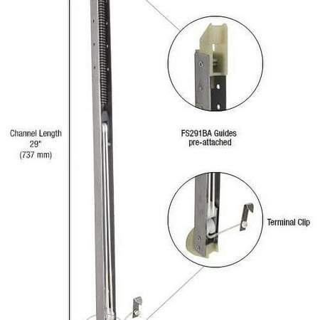 CRL FA2840G 2840 Window Channel Balance With FS291BA Guides Attached