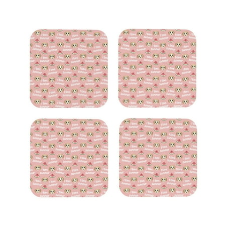Coasters Set of 4 - Summer watermelon dogs Drink Coasters for Tabletop Protection Leather Coasters for Living Room Decor and Housewarming Gift Square
Coasters Set of 4 - Summer watermelon dogs Drink Coasters for Tabletop Protection Leather Coasters for Living Room Decor and Housewarming Gift Square