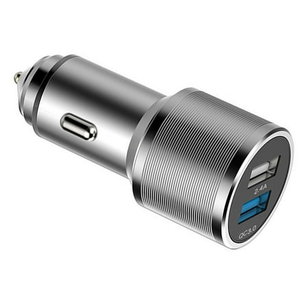 UrbanX Dual USB Car Charger with QC 3.0 and 2.4A Ports Emergency Window Breaker for Blu DASH X LTE
