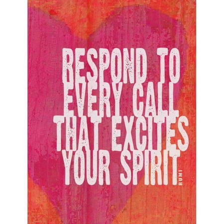 ArteHouse Decorative Wood Sign "Excite Your Spirit" by Artist Lisa Weedn, 18" x 24", Planked Wood