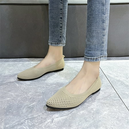 Cathalem Casual Slip on Shoes for Women Wide Width Ladies Fashion Solid Color Breathable Knitting Pointed Sandals Women Wedge Beige 7.5
Cathalem Casual Slip on Shoes for Women Wide Width Ladies Fashion Solid Color Breathable Knitting Pointed Sandals Women Wedge Beige 7.5