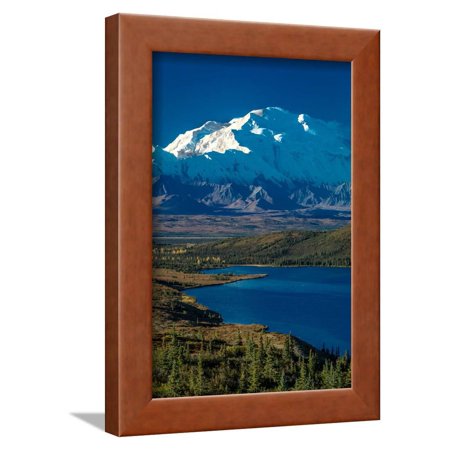 Mount Denali, previously known as McKinley from Wonder Lake, Denali National Park, Alaska Framed Print Wall Art