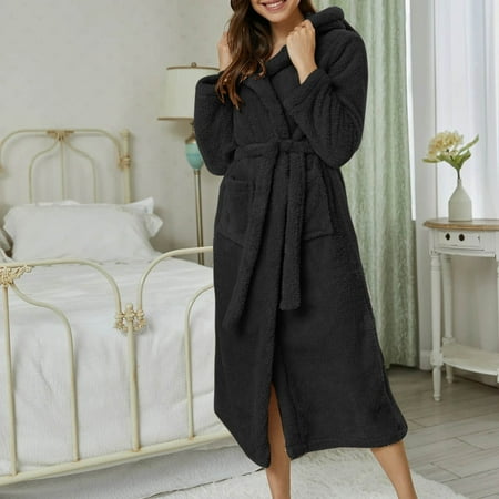 MRULIC sleepwear for women Women Hooded Fleece Bathrobe Lightweight Soft Plush long Flannel Sleepwear Fleece Hooded Bathrobe Plush Long RobeWomen s Sleepwear Black + XL
MRULIC sleepwear for women Women Hooded Fleece Bathrobe Lightweight Soft Plush long Flannel Sleepwear Fleece Hooded Bathrobe Plush Long RobeWomen s Sleepwear Black + XL