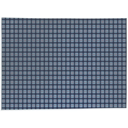 Anchor Galore Light Blue and Red Kitchen Mat by Kavka Designs
