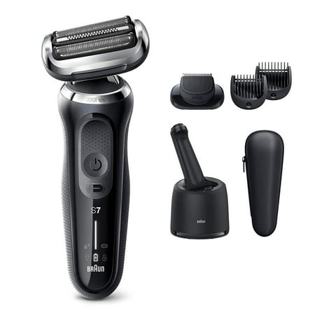 

Braun Electric Razor for Men Series 7 7075cc 360 Flex Head Electric Foil Shaver with Beard Trimmer Rechargeable Wet & Dry 4in1 SmartCare Center and Travel Case