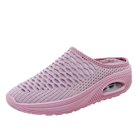 

zuwimk Sneakers For Women Walking Shoes Women Memory Foam Slip On Sneakers Comfort Fall Shoes Pink