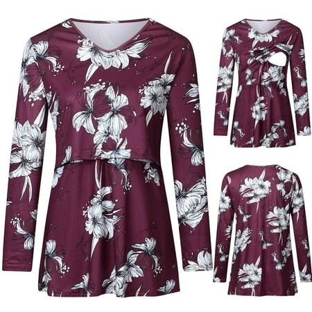 CHMORA Women Pregnant Maternity Long Sleeve Printed Floral Blouse Tops maternity clothes
CHMORA Women Pregnant Maternity Long Sleeve Printed Floral Blouse Tops maternity clothes