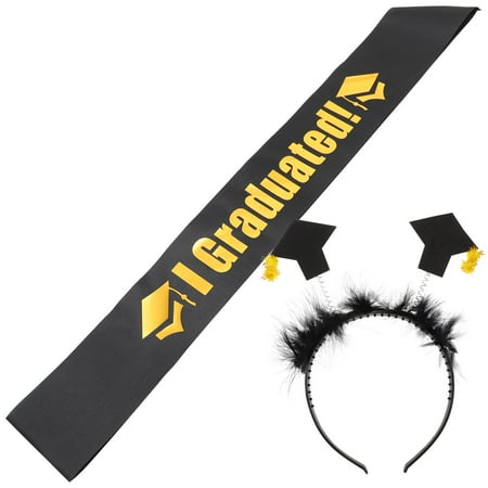 OUNONA 1 Set Graduation Sash Mini Graduation Cap Headband Graduation Hat Hairband for Decor
OUNONA 1 Set Graduation Sash Mini Graduation Cap Headband Graduation Hat Hairband for Decor