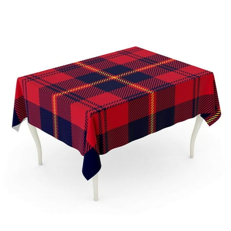 SIDONKU Blue Scottish Plaid Tartan Black and Yellow Over Red Tablecloth Table Desk Cover Home Party Decor 60x84 inch
SIDONKU Blue Scottish Plaid Tartan Black and Yellow Over Red Tablecloth Table Desk Cover Home Party Decor 60x84 inch