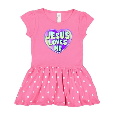 Inktastic Jesus Loves Me Gift Toddler Girl Dress