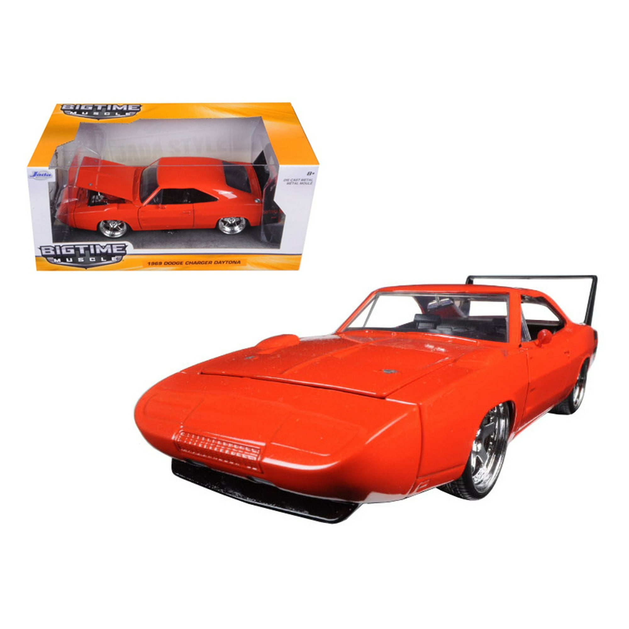 1969 Dodge Charger Daytona Orange 1 24 Diecast Model Car By Jada