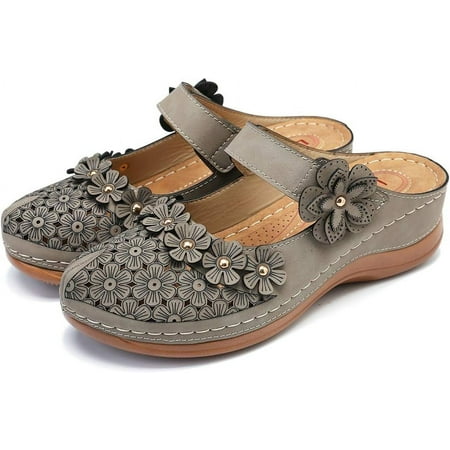 Womens Slippers Sandals Summer Hole Shoes Vintage Wedges Floral Slides Sandals Ladies Flats Shoes Soft Casual Slip on Loafer Gray 45
Womens Slippers Sandals Summer Hole Shoes Vintage Wedges Floral Slides Sandals Ladies Flats Shoes Soft Casual Slip on Loafer Gray 45