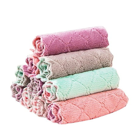10pcs Double Layer Cleaning Cloth Highly Absorbent Dishcloth Household Supplies for Cookware Utensil Dish (Mixed Color)
10pcs Double Layer Cleaning Cloth Highly Absorbent Dishcloth Household Supplies for Cookware Utensil Dish (Mixed Color)