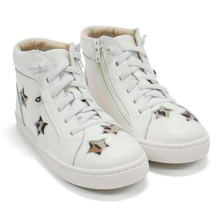Old Soles Girls Starey High Top Sneakers Snow \ Kitten 26 EU (9.5 US) M US