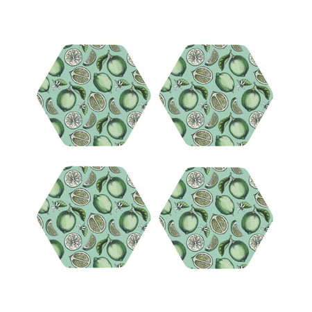 Drink Coasters Set of 4 Cute Limes Leaves Flower Leather Coasters for Coffee Table Protector Heat Resistant Cute Coasters for Home Decor Housewarming Gifts Bar Kitchen 4 Inch Hexagon
Drink Coasters Set of 4 Cute Limes Leaves Flower Leather Coasters for Coffee Table Protector Heat Resistant Cute Coasters for Home Decor Housewarming Gifts Bar Kitchen 4 Inch Hexagon