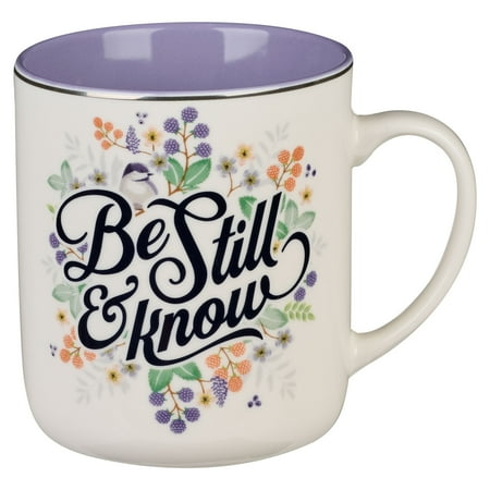 Christian Art Gifts Large Ceramic Coffee & Tea Bible Verse Mug for Women: Be Still & Know - Psalm 46:10 Inspirational Scripture Present w/Silver Rim Lead-free Drinkware White/Purple Floral 14 oz.
Christian Art Gifts Large Ceramic Coffee & Tea Bible Verse Mug for Women: Be Still & Know - Psalm 46:10 Inspirational Scripture Present w/Silver Rim Lead-free Drinkware White/Purple Floral 14 oz.