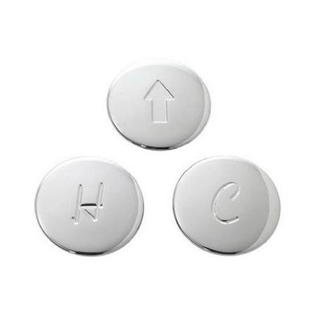 BrassCraft 3 -Pack Polished Chrome Hot/Cold Index Button Handle Caps for Price Pfister Windsor SH0332
BrassCraft 3 -Pack Polished Chrome Hot/Cold Index Button Handle Caps for Price Pfister Windsor SH0332