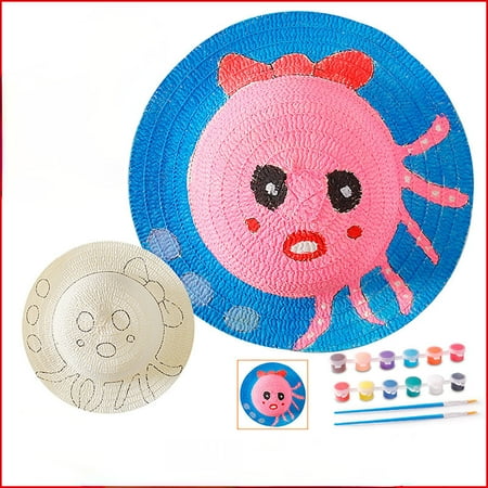 Baby Hat Kids Diy Hand Filling Paint Straw Hats Cute Sunscreen Cap Kids Straw Hat E One Size
Baby Hat Kids Diy Hand Filling Paint Straw Hats Cute Sunscreen Cap Kids Straw Hat E One Size