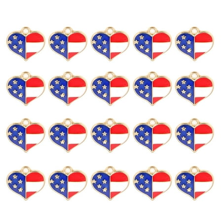 20pcs American Flag Deisgn Pendant Charm Independence Day Heart Charms Diy Jewelry Love Heart Making Accessories for Necklace Bra
20pcs American Flag Deisgn Pendant Charm Independence Day Heart Charms Diy Jewelry Love Heart Making Accessories for Necklace Bra