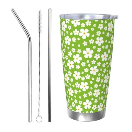 Lukts Green White Flowers for 20OZ Car Cup Stainless Steel Direct Drinking Straw Thermos Cup Suitable for Office Travel and Car-Straw Three-piece Set
Lukts Green White Flowers for 20OZ Car Cup Stainless Steel Direct Drinking Straw Thermos Cup Suitable for Office Travel and Car-Straw Three-piece Set