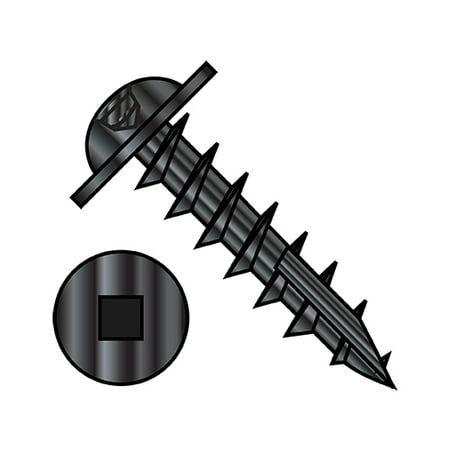 8X3/4 Square Recess Round Washer Head Deep Thread Wood Screw Type 17 Full Thread Black Oxide (Pack Qty 6 000) BC-0812DQRW17DB
8X3/4 Square Recess Round Washer Head Deep Thread Wood Screw Type 17 Full Thread Black Oxide (Pack Qty 6 000) BC-0812DQRW17DB
