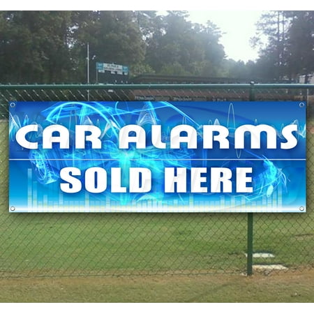 Car Alarms 13 oz heavy duty vinyl banner sign with metal grommets, new, store, advertising, flag, (many sizes available)