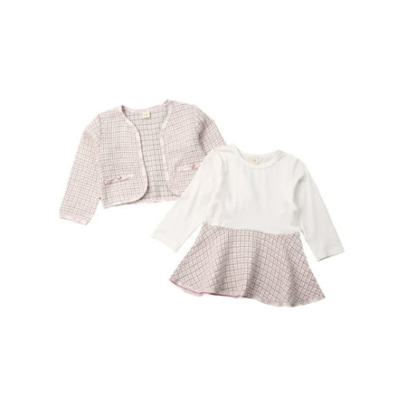 Musuos Baby Girl Long Sleeve Cardigan Coat Plaid Dress Tutu Skirt Party Formal Outfits
Musuos Baby Girl Long Sleeve Cardigan Coat Plaid Dress Tutu Skirt Party Formal Outfits