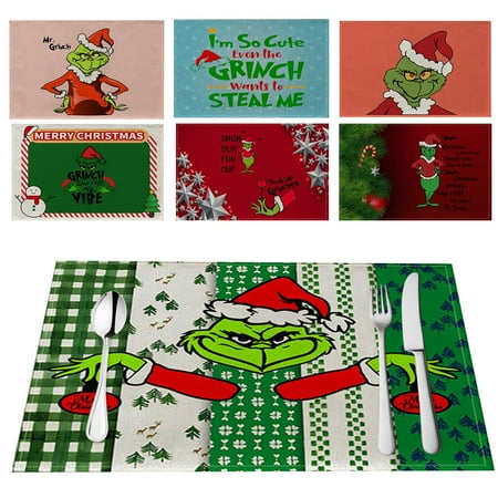Corashan Christmas Gift Grinch Mat Cartoon Printed Rectangular Dining Mat Water Cup Mat Cute Dining Mat Suitable For Placing Plates Best Christmas Gifts
Corashan Christmas Gift Grinch Mat Cartoon Printed Rectangular Dining Mat Water Cup Mat Cute Dining Mat Suitable For Placing Plates Best Christmas Gifts