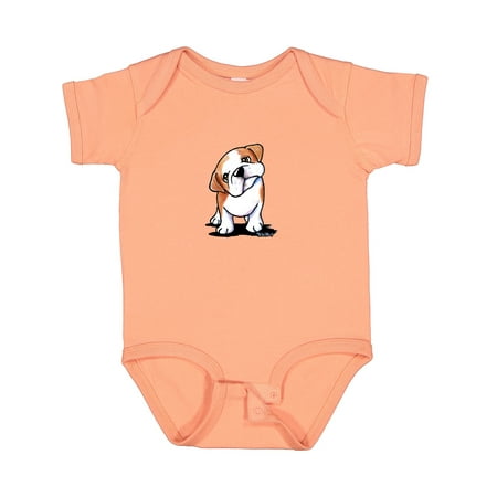 Inktastic KiniArt Bulldog Puppy Gift Baby Boy or Baby Girl Bodysuit
