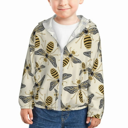 Qekee Flying Bees1 Print UPF 50+ Kids Sun-Protective Hooded Long Sleeve Rash Guard for Fishing Water Beach Sports -3 Years
Qekee Flying Bees1 Print UPF 50+ Kids Sun-Protective Hooded Long Sleeve Rash Guard for Fishing Water Beach Sports -3 Years