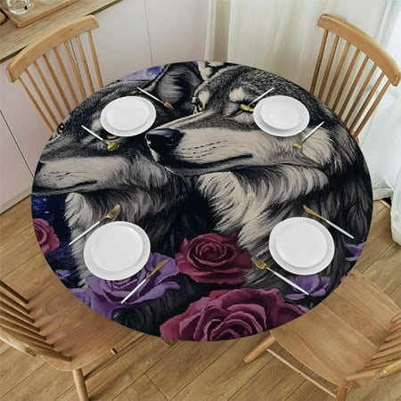 Sheronv Wolves Roses Full Moon Stain-Resistant Washable Round Tablecloth 100% Polyester Ideal for Indoor Outdoor Restaurants Weddings Parties Home Kitchen Decor 31 -35
Sheronv Wolves Roses Full Moon Stain-Resistant Washable Round Tablecloth 100% Polyester Ideal for Indoor Outdoor Restaurants Weddings Parties Home Kitchen Decor 31 -35