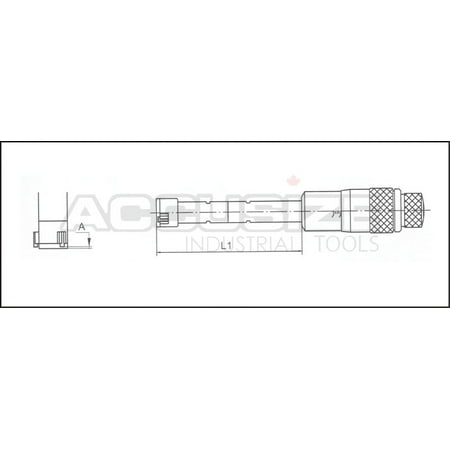 Accusize 3.5 to 4.0 Three-Point Internal Micrometer Ratchet Stop 3151-3071