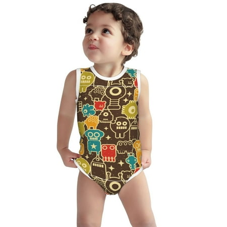 Vsdgher Robot and Monsters Print Baby Unisex Baby Cotton Sleeveless Bodysuits Soft and velvety comfortable and breathable
Vsdgher Robot and Monsters Print Baby Unisex Baby Cotton Sleeveless Bodysuits Soft and velvety comfortable and breathable