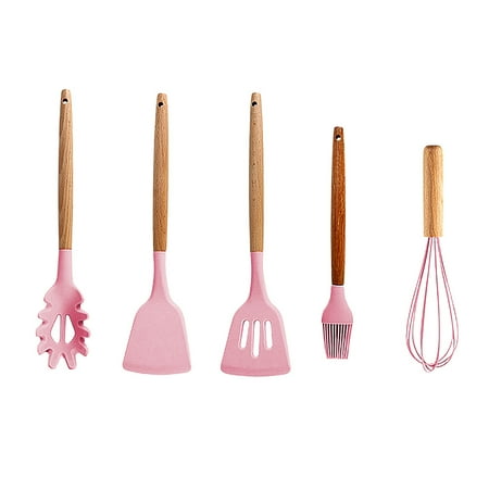 5PCS wooden handle silicone kitchenware (spatula+frying shovel+ noodle spoon+oil brush+egg beater)
5PCS wooden handle silicone kitchenware (spatula+frying shovel+ noodle spoon+oil brush+egg beater)