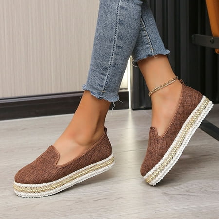EQWLJWE Vintage Hemp Rope Thick-soled Leisure Fisherman Shoes Lazy Shoes Women s Single Shoes Women s Flat Shoes Holiday Clearance
EQWLJWE Vintage Hemp Rope Thick-soled Leisure Fisherman Shoes Lazy Shoes Women s Single Shoes Women s Flat Shoes Holiday Clearance