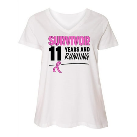 Inktastic Breast Cancer Survivor 11 Years and Running with Pink Ribbon Women s Plus Size V-Neck
Inktastic Breast Cancer Survivor 11 Years and Running with Pink Ribbon Women s Plus Size V-Neck