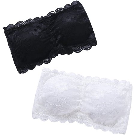 2pcs Women s One Size Strapless Lace Bandeau Bra Padded Removable Seamless Stretch Bandeau Tube Bra Top (White & Black) Unisex
2pcs Women s One Size Strapless Lace Bandeau Bra Padded Removable Seamless Stretch Bandeau Tube Bra Top (White & Black) Unisex