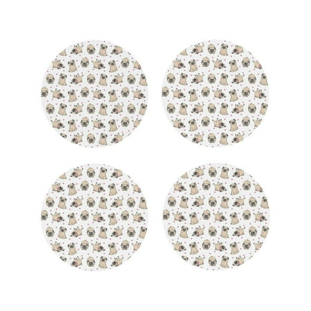 Tideii Pugs for Leather Coasters 4 Pieces Anti-fouling and Anti-scalding Decorative Coasters Suitable for Restaurants Kitchens Coffee Shops-Round Shape
Tideii Pugs for Leather Coasters 4 Pieces Anti-fouling and Anti-scalding Decorative Coasters Suitable for Restaurants Kitchens Coffee Shops-Round Shape