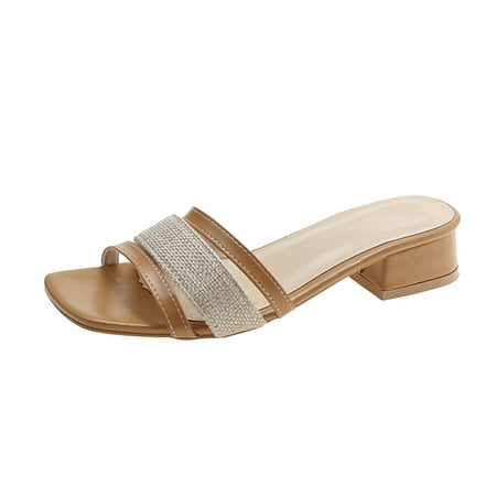 sandals for Women Ladies Fashion Summer Thin Strap Combination Soft Sole Chunky Heel Sandals PU Dress Sandals for Women Brown
sandals for Women Ladies Fashion Summer Thin Strap Combination Soft Sole Chunky Heel Sandals PU Dress Sandals for Women Brown