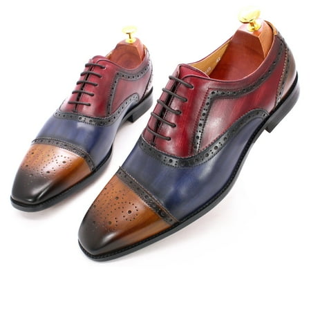 Men‘s Retro Colorblock Genuine Leather Cap-toe Brogue Dress Shoes Formal Special Occasion Dress Shoes For Business Wedding Party Christmas Gift
Men‘s Retro Colorblock Genuine Leather Cap-toe Brogue Dress Shoes Formal Special Occasion Dress Shoes For Business Wedding Party Christmas Gift