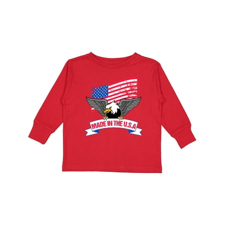 Inktastic American Flag Made in the USA with Bald Eagle Gift Toddler Boy or Toddler Girl Long Sleeve T-Shirt
Inktastic American Flag Made in the USA with Bald Eagle Gift Toddler Boy or Toddler Girl Long Sleeve T-Shirt