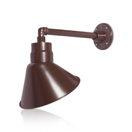 10in Architectural Bronze Outdoor Angle Shade Sign Light Fixture with 13in Long Straight Arm - Wall Sconce Farmhouse Vintage Antique Style - UL Listed - 9W 900lm A19 LED Bulb (5000K Cool White)
10in Architectural Bronze Outdoor Angle Shade Sign Light Fixture with 13in Long Straight Arm - Wall Sconce Farmhouse Vintage Antique Style - UL Listed - 9W 900lm A19 LED Bulb (5000K Cool White)