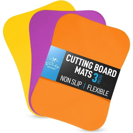 Zulay Kitchen Set of 3 Extra Thick Flexible Plastic Cutting Board Mats - Yellow Apricot Grape
Zulay Kitchen Set of 3 Extra Thick Flexible Plastic Cutting Board Mats - Yellow Apricot Grape