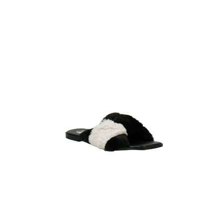 VHNY | Knotted Faux Fur Slippers | Multi | Size 6